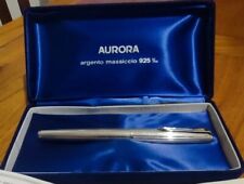 VINTAGE SOLID SILVER 925 FOUNTAIN PEN BOX FOUNTAIN AURORA  for sale  Shipping to South Africa