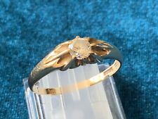 9ct gold claw set gypsy ring full english hallmarks size w 1/2 for sale  SOUTHAMPTON