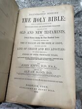 1868 Antigo Ilustrado História da Bíblia Sagrada Couro por John Kitto comprar usado  Enviando para Brazil