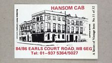 Matchbox label hansom for sale  EASTBOURNE