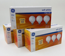 Lâmpadas globo vaidade branca macia GE 40 watts G25 base média (4 unidades, 12 no total) comprar usado  Enviando para Brazil