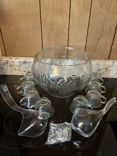 Conjunto de 18 peças de vidro Indiana cristal perfurador 1902 tigela copos ganchos concha caixa original comprar usado  Enviando para Brazil