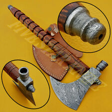 Usado, Machado integral feito à mão forjado para tubo de lâmina de Damasco machado Tomahawk machado  comprar usado  Enviando para Brazil
