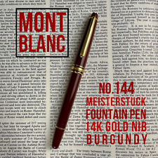 Pluma Montblanc Meisterstuck 144 Classique 14k plumín en Borgoña segunda mano  Embacar hacia Argentina