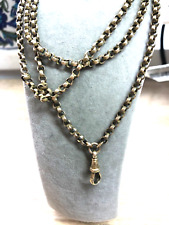 ANTIQUE VICTORIAN ROLLED GOLD GUARD CHAIN/ LONG CHAIN 120 CM LONG, used for sale  Shipping to South Africa