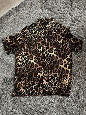 Camisa de seda con estampado de leopardo Zara Man, usado segunda mano  Embacar hacia Mexico