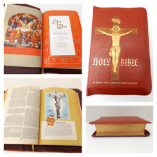 1955 The HOLY BIBLE Holy Trinity Edition CATHOLIC Rev. John P. O'Connell LEATHER segunda mano  Embacar hacia Argentina