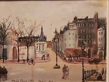 Impressionist Oil Painting French Street Scene Paris Signed MARIO CORTIELLO 1953 for sale  Shipping to Canada