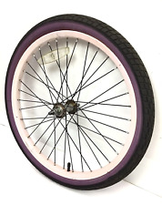 Roda dianteira de bicicleta 20" rosa com pneu de parede roxo 1,95" bicicleta BMX infantil #A61 comprar usado  Enviando para Brazil