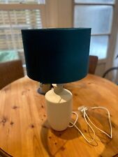 Teal lampshade white for sale  LONDON