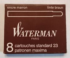 Cartouches Waterman Paris STANDARD 23  encre marron  x8  cartridge box brown ink comprar usado  Enviando para Brazil