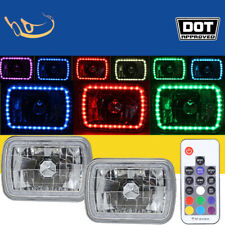 For Toyota Pickup Tacoma 7X6 Inch 7" RGB Multi Color LED SMD Halo Headlight Pair for sale  Shipping to South Africa