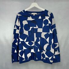 Seasalt Cornwall Optimist Patterned Jumper Boat Neck Organic Cotton Womens 12 for sale  Shipping to South Africa