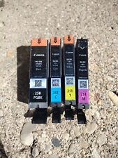 Lot 4 Genuine Canon Ink Cartridges: 250 PGBK Black + 251 Cyan Magenta Yellow, used for sale  Shipping to South Africa