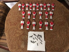 22 PCS Red & White Foosball Men Table Soccer player for sale  Shipping to South Africa
