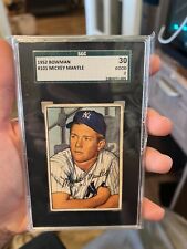 1952 Bowman #101 Mickey Mantle New York Yankees Hall-of-Fame SGC 2 Good, used for sale  Palm Bay