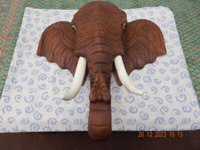 Wooden elephant head for sale  Shipping to Ireland