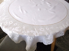 round linen tablecloths for sale  KETTERING