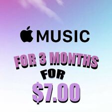 APPLE MUSIC 3 MONTHS ACCOUNT (Single and Family Accounts), used for sale  Houston