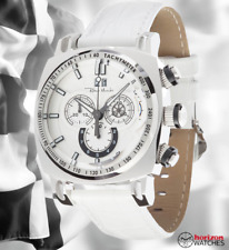 Ritmo Mundo - Racer, relógio de quartzo masculino de couro branco inoxidável - 2221/4 comprar usado  Enviando para Brazil