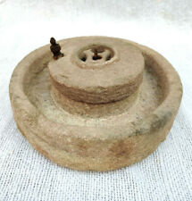 Antique Rare Handmade Small Red Stone Flour Hand Mill Old Stoneware Collectible for sale  Shipping to Canada