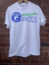 Camiseta Vintage Rolling Rock Beer "Memphis ROCKS" Rádio Promo L Ponto Único comprar usado  Enviando para Brazil