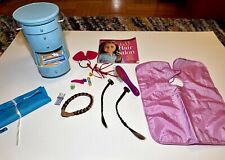 American Girl Doll - Blue Hair Salon Caddy/Cart Station, Brush, Styling Cape…, used for sale  Shipping to South Africa