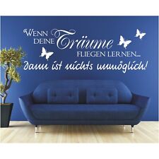 Spruch träume wandtattoo gebraucht kaufen  Wilster