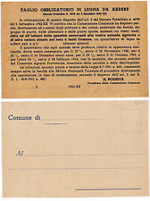 1942 taglio obbligatorio usato  Italia