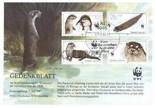 Germany GDR 1987 Mi blat 3107-10 WWF Animals Tiere Zwierzęta Fischotter Otter na sprzedaż  PL