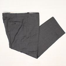 Zanella Todd Mens Dress Pants 41x29 Solid Gray Wool Flat Front Trousers Italy, usado segunda mano  Embacar hacia Argentina