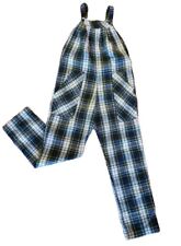 80s plaid overalls for sale  Dayton