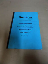 Simson riginal ersatzteilkatal gebraucht kaufen  Celle