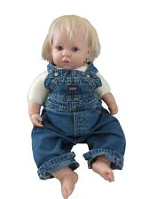 Berenguer 22" Reborn Baby Doll Soft Pellet Body Blonde Hair Denim overalls for sale  Shipping to South Africa