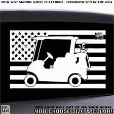 Golf USA Flag Vinyl Decal Sticker Golfer Funny Joke Golf Cart Truck Car Window for sale  Shipping to South Africa