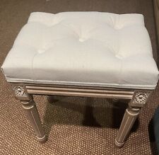 Upholstered Bench Footstool, Beige. Stool, New. Solid Wood construction, 15 X 12 for sale  Shipping to South Africa