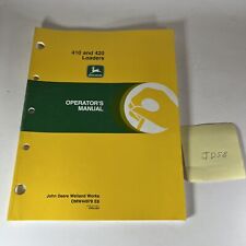 John Deere 410 and 420 Loaders Operator's Manual  OMW44978 E8 for sale  Underwood