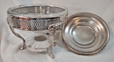 Vintage Anchor Hocking Fire King Chafing Dish Silver Plate Large 1.5 Qt for sale  Shipping to South Africa