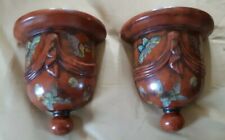 Reduced- set of 2 vintage Style Porcelain  Butterfly Wall Sconce/Shelf - 8 3/4"  for sale  Memphis