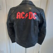Vintage Leather Erbo Motoman Motorcycle Jacket Punk Acdc 38 Chest 310 for sale  Shipping to South Africa