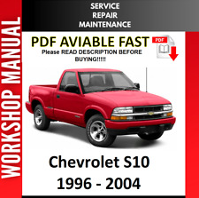 MANUAL DE OFICINA DE REPARO DE SERVIÇO CHEVROLET S10 1999 2000 2001 2002 2003 2004 comprar usado  Enviando para Brazil