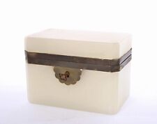 Caixa de caixão vintage francesa branca de vidro opalina comprar usado  Enviando para Brazil