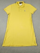 Vestido polo feminino Ralph Lauren grande amarelo pônei botão manga curta * comprar usado  Enviando para Brazil