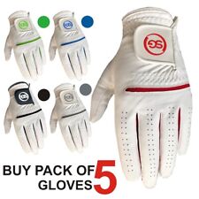 Paquete de 5 guantes de golf SG para hombre todo clima Cabretta cuero parche palma y pulgar, usado segunda mano  Embacar hacia Argentina