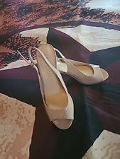 Aubrey Lynn Size 7.5 Nude Womens Heel Dress Shoes Sling Back Spring Summer for sale  Shipping to South Africa