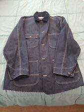 Vtg denim jack Sears farm chore coat union made USA Lg 42-44 vintage workwear  for sale  West Bend