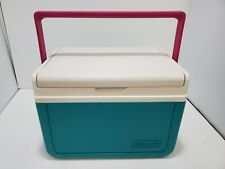 Lancheira vintage Coleman modelo 5205 refrigerador caixa de gelo cabo rosa turquesa/azulado comprar usado  Enviando para Brazil