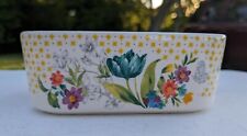 Pioneer Woman Rectangular Dish Floral Ceramic ~7x5x2 1/2 Inches jun23 for sale  Shipping to South Africa