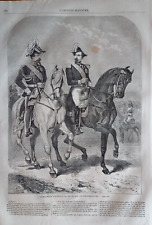 Napoleón III y el Rey Víctor Manuel................grabado en madera...1859 segunda mano  Embacar hacia Argentina