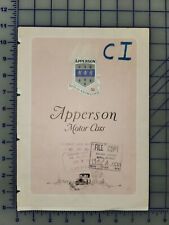 1923 apperson brochure for sale  Suffolk
